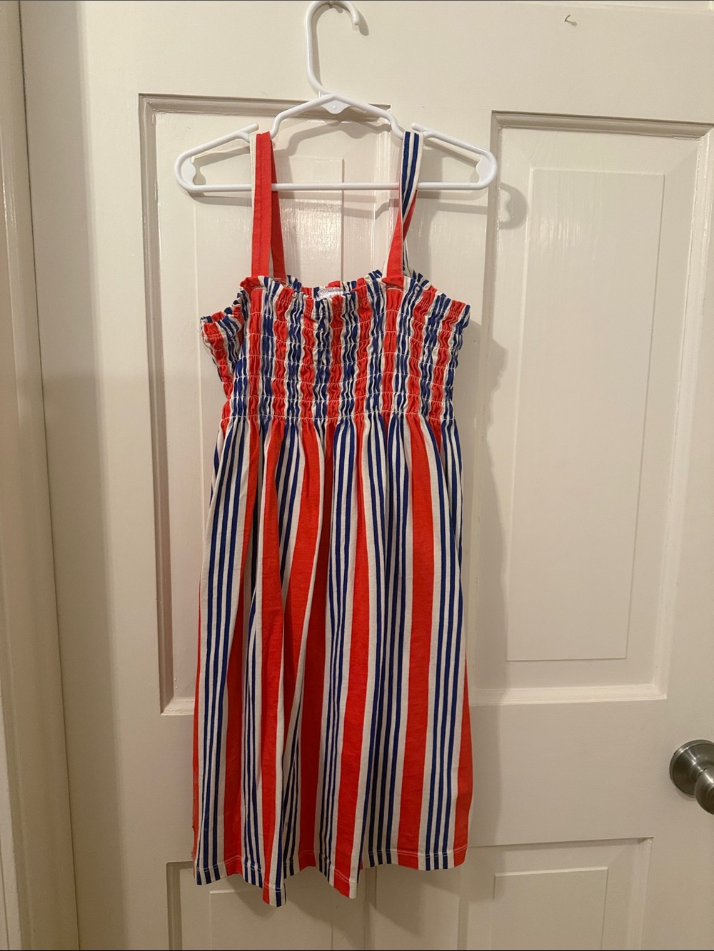 Hanna Andersson Red, White & Blue Striped Smocked Sundress
